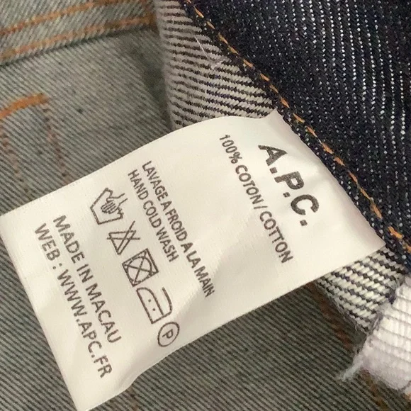 A.P.C. New Cure H Jean Tres Etroit Dark Wash Super Slim Raw Japanese Denim